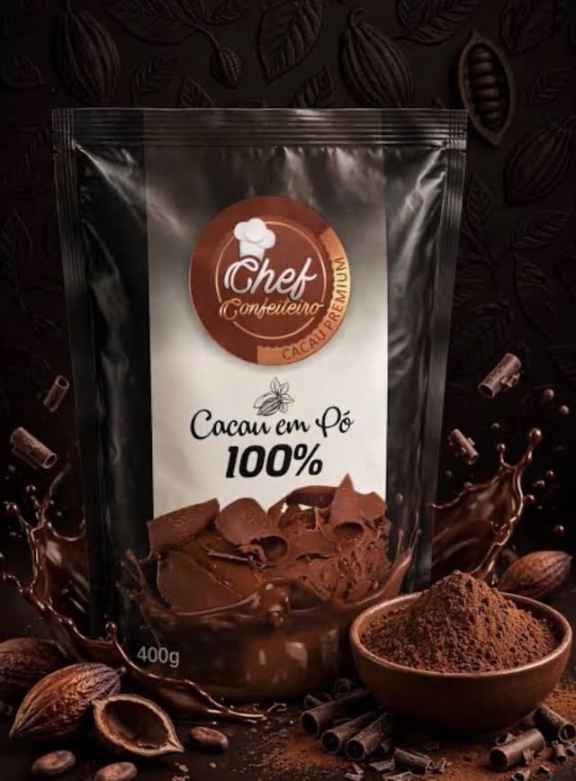 CACAU EM PÓ 100% CHEF CONFEITEIRO